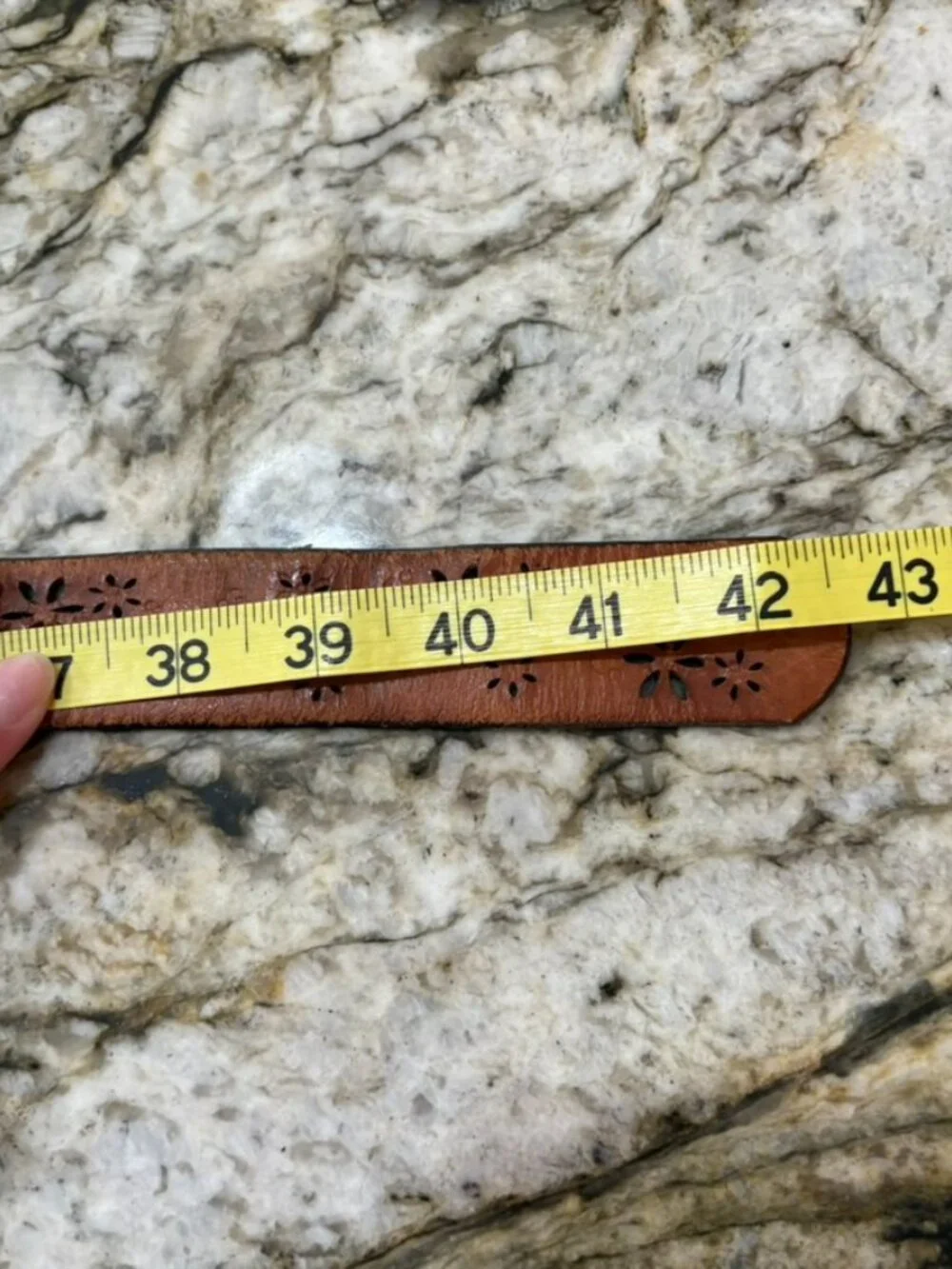 Vintage Leather Floral Belt